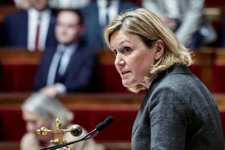 La présidente de l'Assemblée nationale Yaël Braun-Pivet le 28 avril 2026 à l'Assemblée nationale à Paris