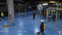 Des employés de la centrale nucléaire d'Almaraz, en Espagne, le 23 avril 2026 