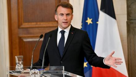 Emmanuel Macron à Athènes le 25 avril 2026