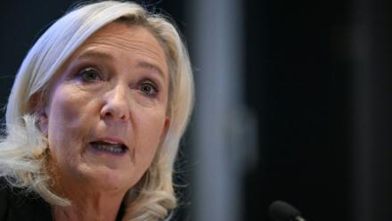 Marine Le Pen, à Bruxelles, le 14 octobre 2026