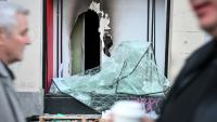 Un magasin vandalisé à Paris lors des violences du 17 octobre 2026
