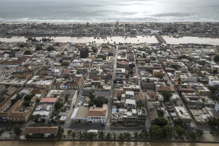 Vue aérienne de la ville de Saint-Louis, au Sénégal, le 29 juillet 2026