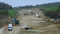 L'autoroute A69 en construction à Teulat, dans le Tarn, le 6 mars 2026