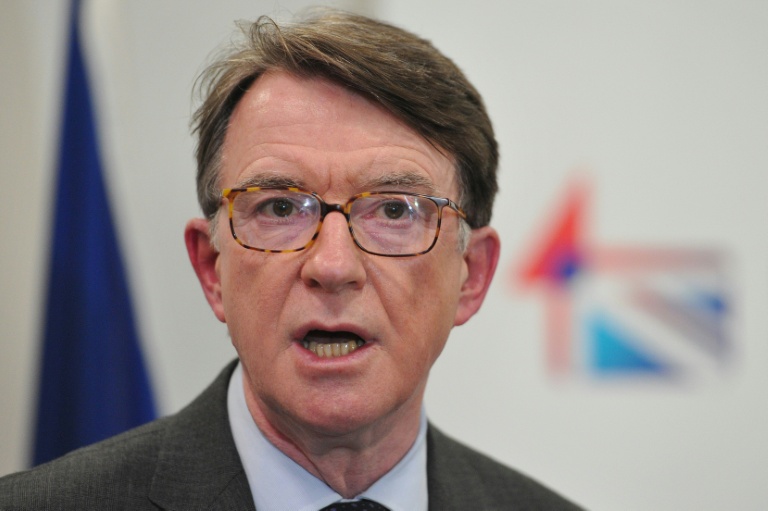 Peter Mandelson à Londres le 30 janvier 2013
