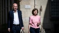 Les avocats des parents de Grégory Villemin, François Saint-Pierre et Marie-Christine Chastant Morand à Dijon le 27 mai 2027