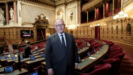 Le sénateur Les Républicains (LR) Laurent Duplomb, le 11 février 2025 au Sénat