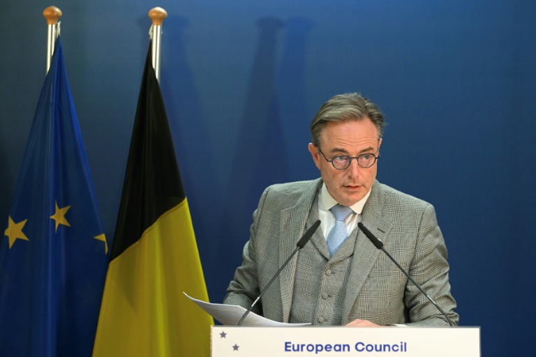 Le Premier ministre belge Bart De Wever, lors d'une conférence de presse à Bruxelles, le 23 octobre 2025