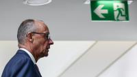 Le chancelier allemand et chef de l'Union chrétienne-démocrate (CDU), Friedrich Merz, au siège de son parti à Berlin, au lendemain des élections régionales à Berlin et au Mecklembourg-Poméranie-Occidentale, le 21 septembre 2026