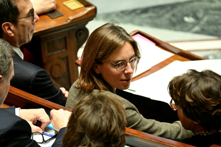 La ministre des Comptes publics, Amélie de Montchalin (c) lors des questions au gouvernement à l'Assemblée nationale, le 10 février 2026 à Paris