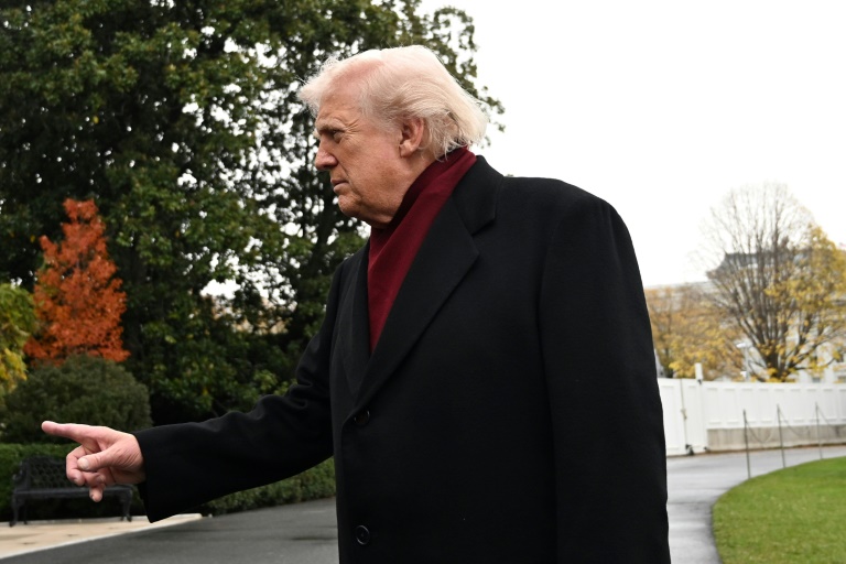 Le président américain Donald Trump face à des journalistes, à Washington le 22 novembre 2025