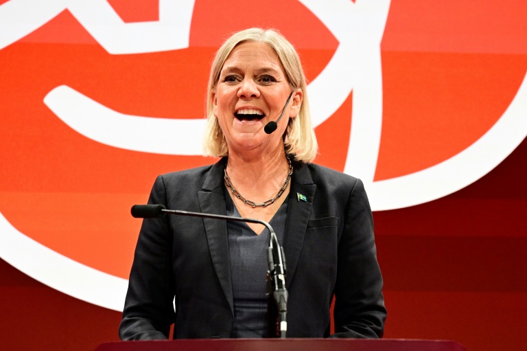 La cheffe des sociaux-démocrates de Suède, Magdalena Andersson, à Stockholm, le 13 septembre 2026