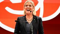 La cheffe des sociaux-démocrates de Suède, Magdalena Andersson, à Stockholm, le 13 septembre 2026