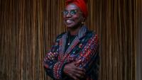 La chanteuse franco-béninoise Angélique Kidjo lors d'une rencontre avec les médias à l'occasion de la 27e édition du festival Joy of Jazz à Johannesburg, le 29 septembre 2026 en Afrique du Sud