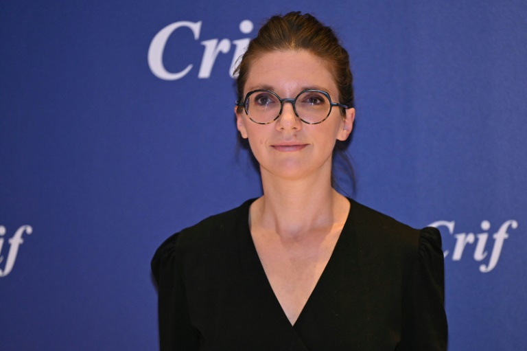 Aurore Bergé au repas annuel du CRIF (Conseil Représentatif des Institutions juives de France), à Paris, le 3 juillet 2025