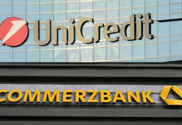 logos des banques UniCredit et Commerzbank