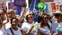 Dans la manifestation à Paris, samedi 4 juillet 2026