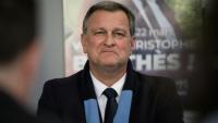 Le maire RN de Perpignan Louis Aliot le 18 mars 2026, à Carcassonne, dans l'Aude