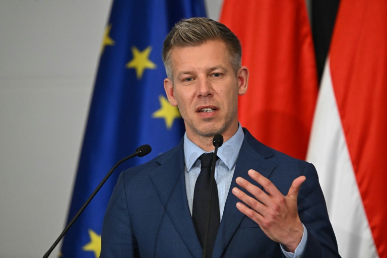 Le futur Premier ministre hongrois Peter Magyar, à Budapest, le 20 avril 2026