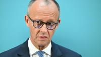 Le chancelier allemand Friedrich Merz devant la presse, le 29 juillet 2026 à Berlin