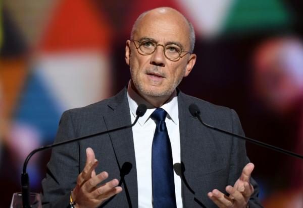 L'ex-patron d'Orange Stéphane Richard à Paris le 19 mai 2022