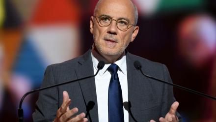 L'ex-patron d'Orange Stéphane Richard à Paris le 19 mai 2022