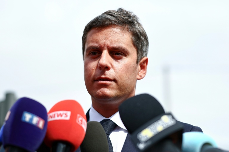 Le secrétaire général de Renaissance Gabriel Attal à Châlons-en-Champagne, dans la Marne le 30 août 2026