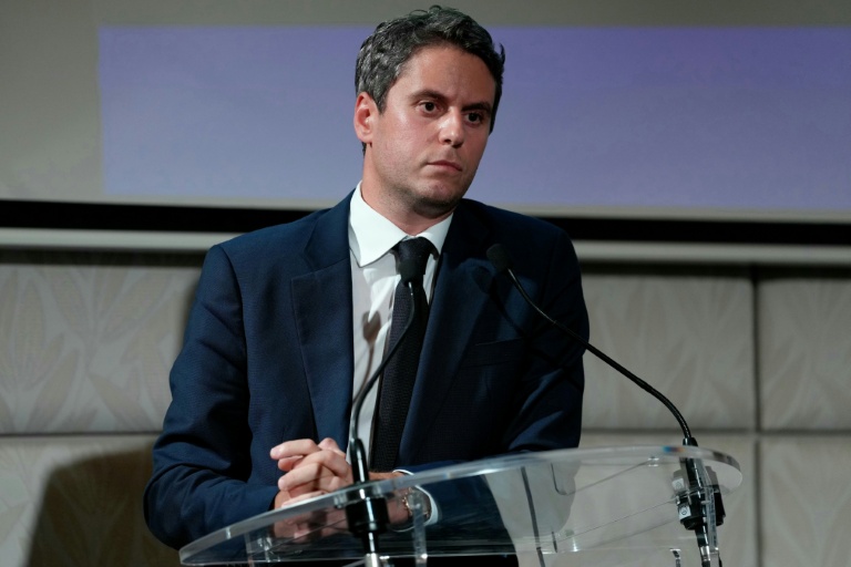 Le candidat Renaissance à la présidentielle Gabriel Attal à Paris le 14 octobre 2026