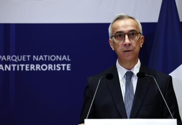 Le procureur national antiterroriste Olivier Christen lors d'une conférence de presse au tribunal judiciaire de Paris, le 29 octobre 2026