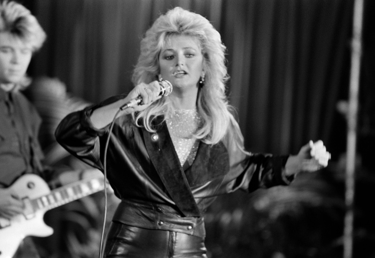 Bonnie Tyler lors d'un concert à la Maison de la Chimie à Paris, le 17 décembre 1984