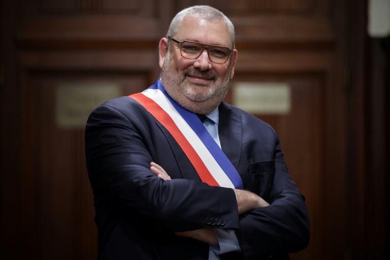 Le maire RN de Carcassonne Christophe Barthès le 29 mars 2026, à Carcassonne, dans l'Aude