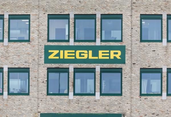 Bureaux du transporteur belge Ziegler à Roncq, dans le nord de la France, le 27 mars 2026