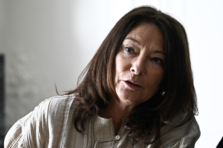 La députée RN et ex-magistrate Pascale Piera en conférence de presse à Paris, le 16 mai 2025
