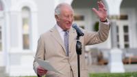 Le roi Charles III prononce un discours pendant une réception à Hamilton, dans les Bermudes, le 1er mai 2026