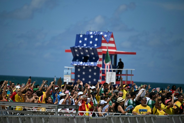 Une fan zone à Miami Beach, en Floride, le 11 juin 2026