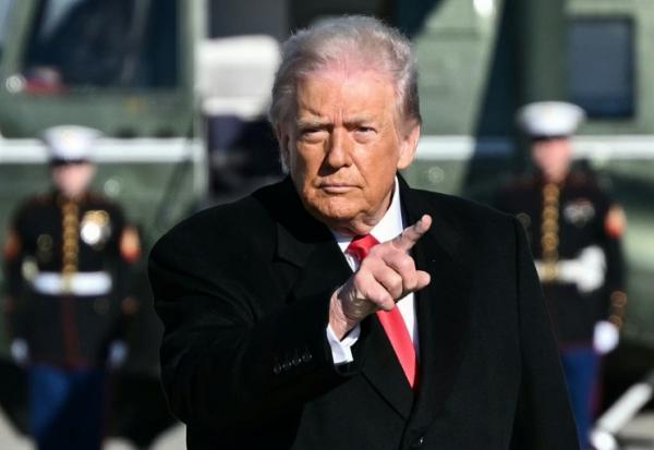 Le président américain Donald Trump, le 13 janvier 2026, à la base aérienne Andrews Air Force Base, dans le Maryland aux Etats-Unis