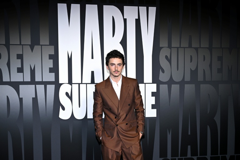 L'acteur franco-américain Timothée Chalamet pose avant d'assister à la projection du film 