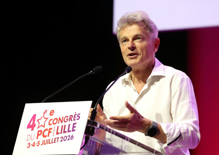 Le secrétaire national du PCF, Fabien Roussel, lors du Congrès du parti à Lille, le 3 juillet 2026