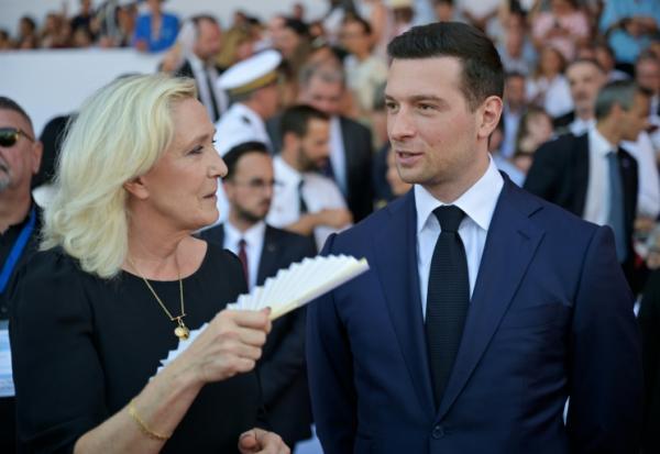 Marine Le Pen et Jordan Bardella à nice le 14 juillet 2026