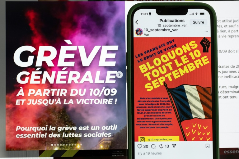 Une publication sur un réseau social, le 22 août 2025, appelant à une grève générale le 10 septembre 2025, après à un appel initialement lancé par le mouvement