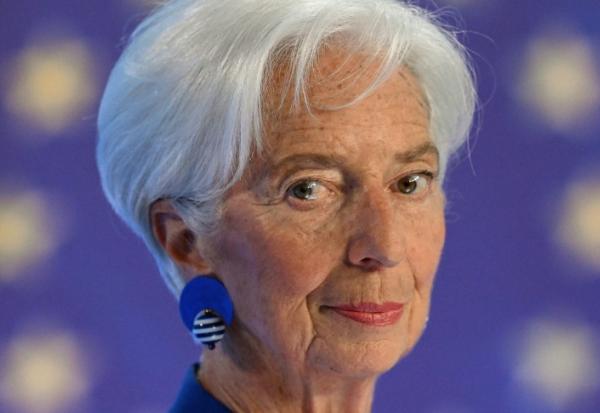 La présidente de la BCE Christine Lagarde lors d'une conférence de presse sur la politique monétaire de la zone euro à Francfort, le 11 juin 2026