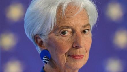 La présidente de la BCE Christine Lagarde lors d'une conférence de presse sur la politique monétaire de la zone euro à Francfort, le 11 juin 2026