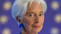 La présidente de la BCE Christine Lagarde lors d'une conférence de presse sur la politique monétaire de la zone euro à Francfort, le 11 juin 2026