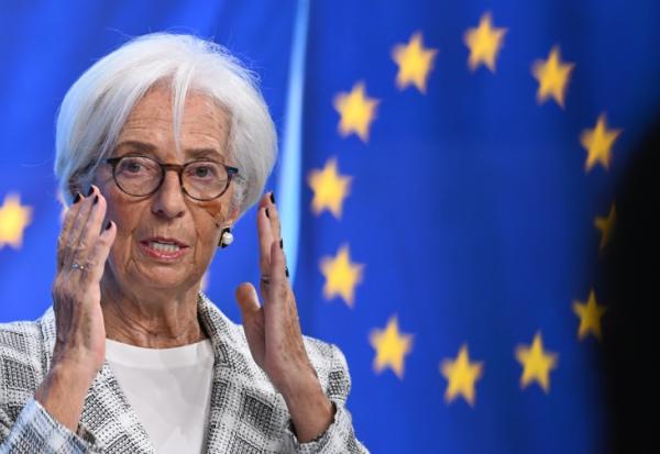 Christine Lagarde, ne conférence de presse le 29 octobre 2026 à Francfort.