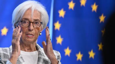 Christine Lagarde, ne conférence de presse le 29 octobre 2026 à Francfort.