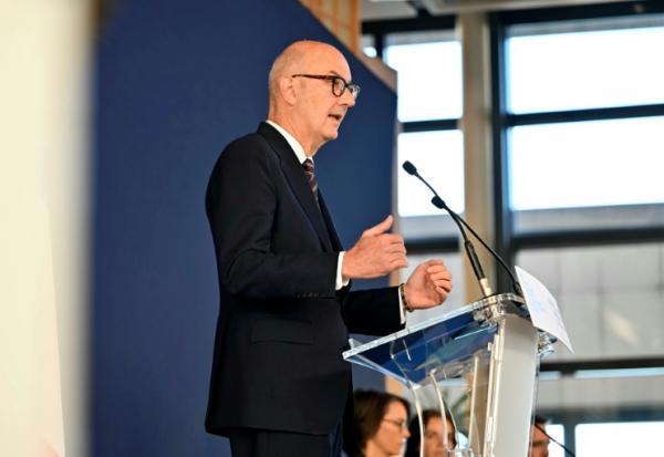 Le ministre de l'Economie, Roland Lescure, lors d'une conférence de presse à Bercy, à Paris, le 11 septembre 2026 