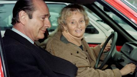 Jacques Chirac (G) et son épouse Bernadette, le 14 mars 1992 à Corrèze 