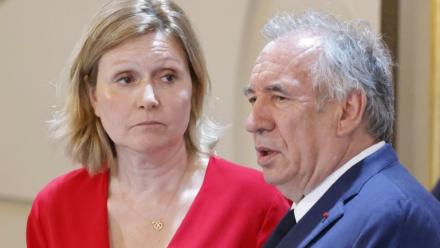La présidente de l'Assemblée nationale Yaël Braun-Pivet et le Premier ministre François Bayrou le 2 juillet 2025 à l'Elysée