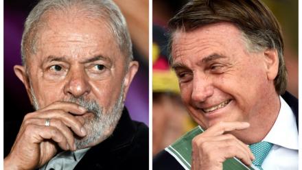 Lula (G) et Jair Bolsonaro (D), candidats à l'élection présidentielle au Brésil le 2 octobre 2022