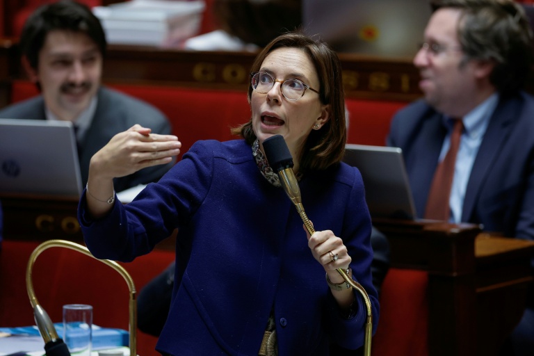 La ministre des Comptes publics Amélie de Montchalin le 5 décembre 2025 à l'Assemblée nationale, à Paris