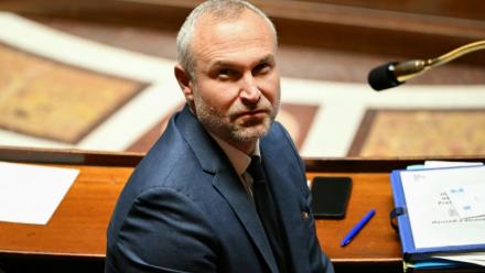 Le ministre délégué chargé des Relations avec le Parlement Laurent Panifous à l'Assemblée nationale à Paris le 3 décembre 2025